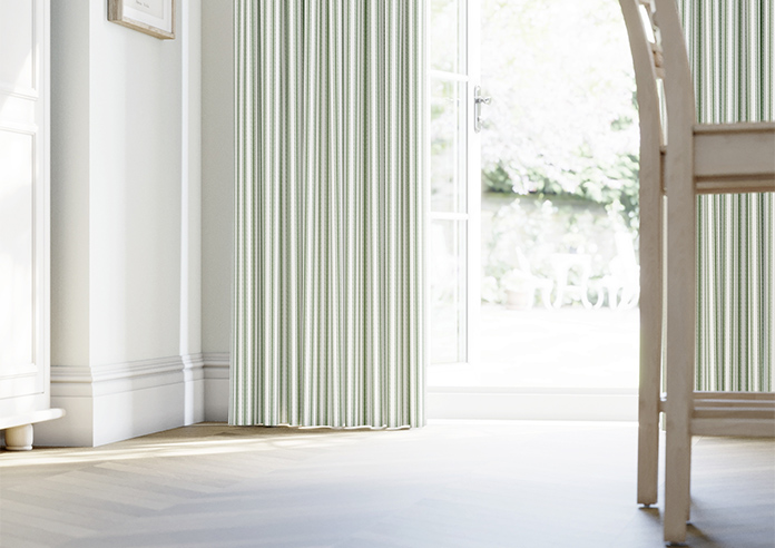 Lace Stripes, Emerald - Made to Measure Curtains - Image 5